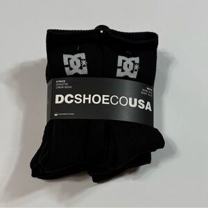 DC Shoe CO. Athletic Cushioned Crew Socks
8-Pack Black NEW NWT
